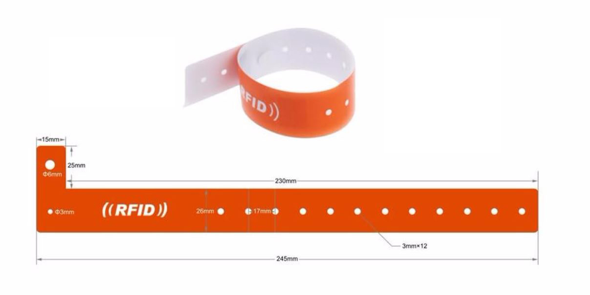 RFID Einmalarmband PP05 personalisiert