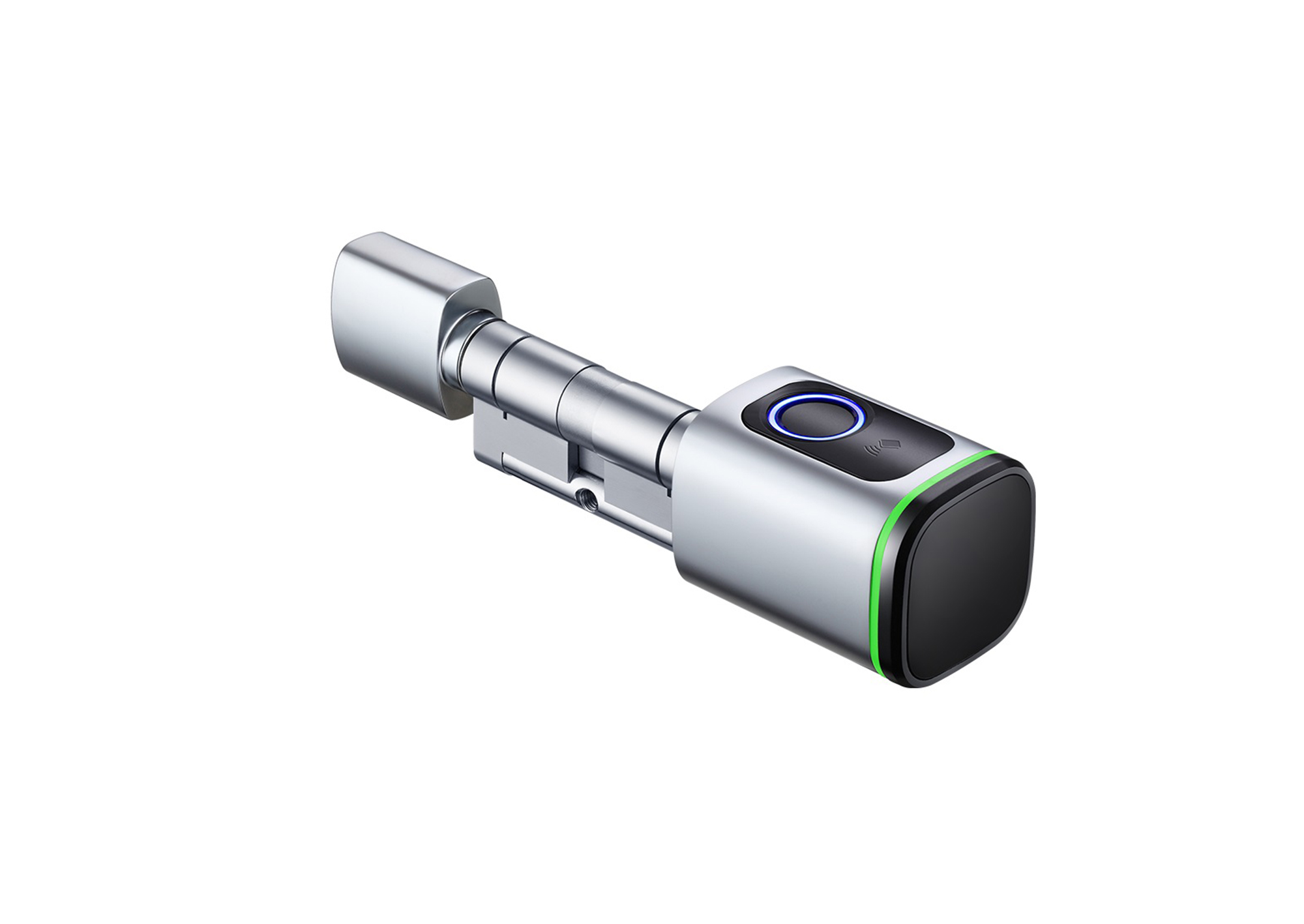 Gelikom SZ1T-30/30 Smart Home MF RFID & Finger Schließzylinder Silber